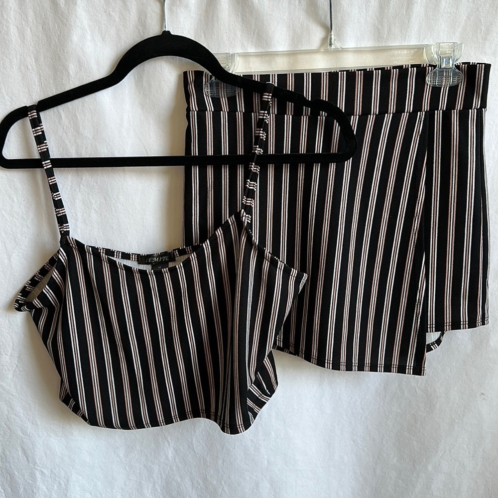 Lemite two-piece skort and crop top, size M